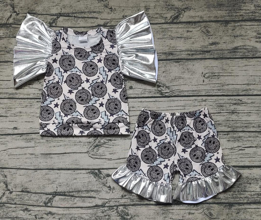 Gray Wholesale Baby Kids Wear Boutique Kid Clothing Set