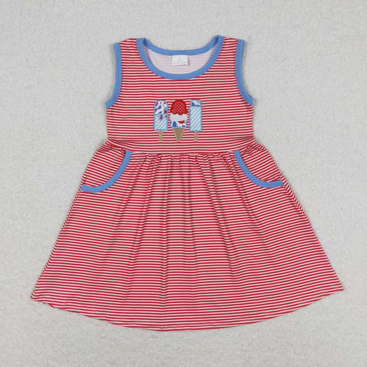 GSD0821 Baby Girls Summer Popsicle Sleeveless Dress