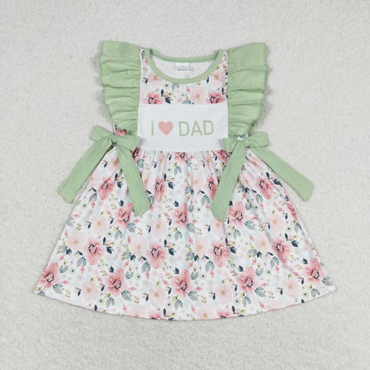 GSD1182 Baby Girls I Love Dad Sleeveless Derss