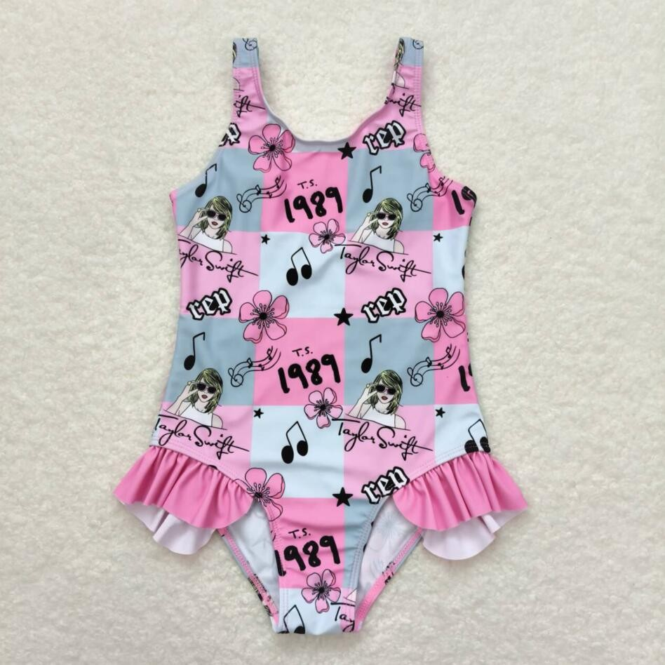 S0349 Baby girl clothes 1989 singer girl summer swimsuit beach wear