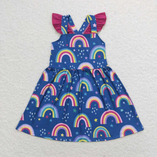 GSD1085 Baby Girls Rainbow Stars Dress