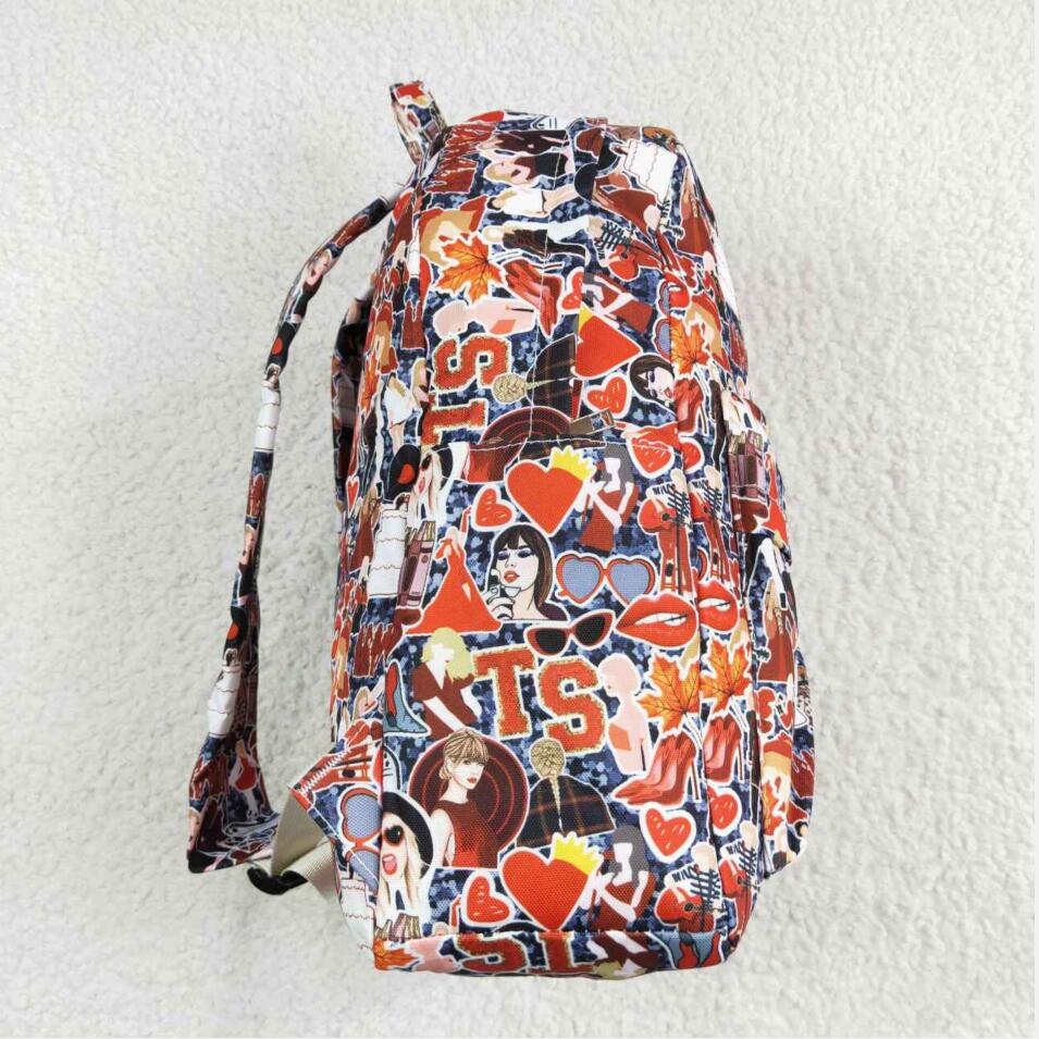 BA0173 Kids Girls Backpack Pop Singer Print School Bag