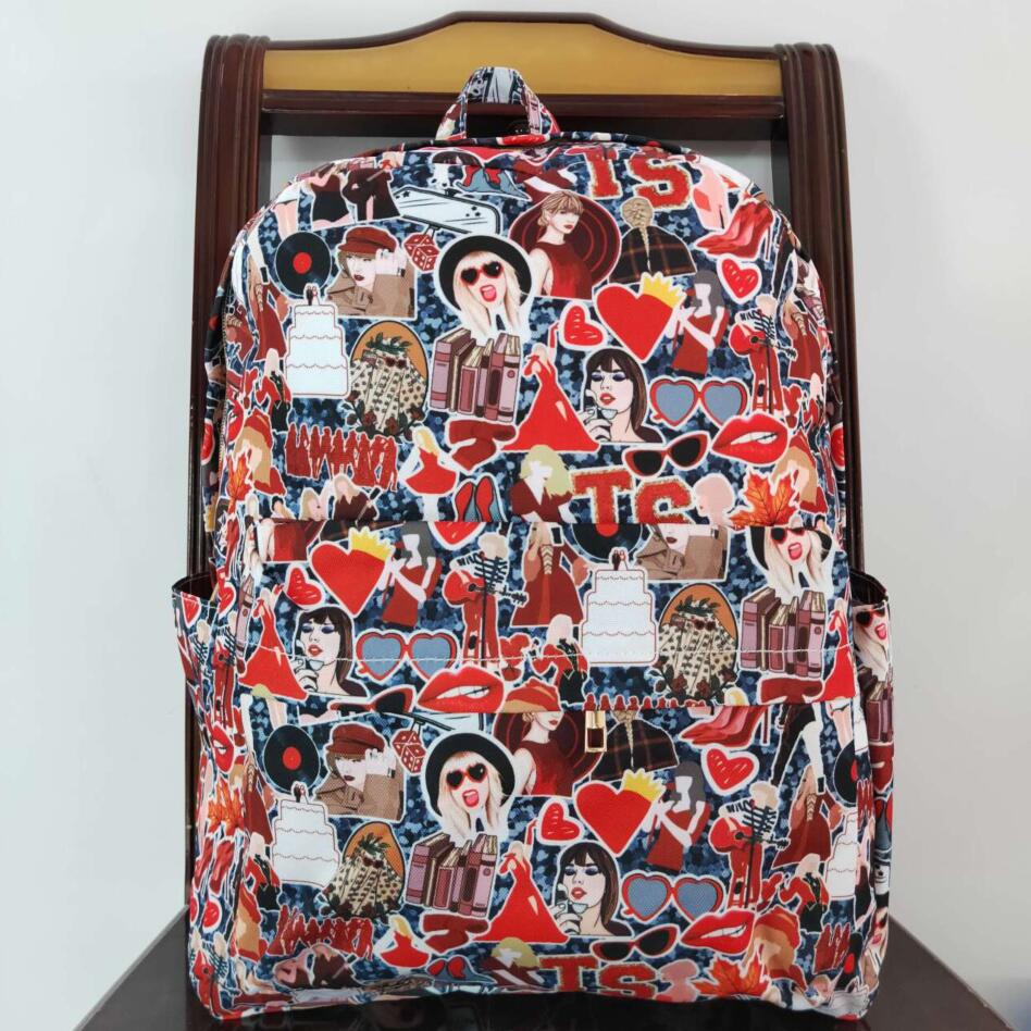 BA0173 Kids Girls Backpack Pop Singer Print School Bag