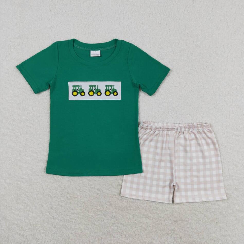 BSSO0809 Baby Boys Summer Tractors Shorts Set