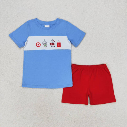 BSSO0894 Baby Boys Supermarket Cart Summer Shorts Set