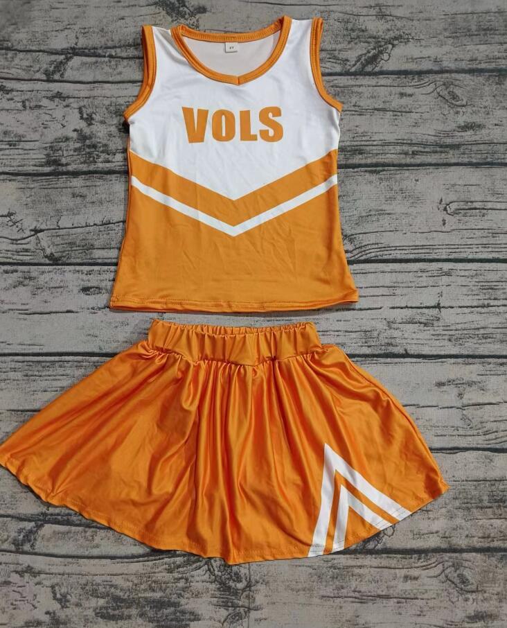 New Orange Baby Girls Tennessee Cheer Short Sert Preorder 5 MOQ