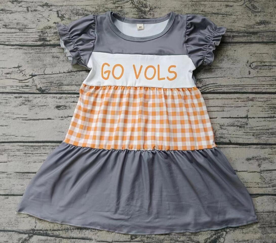 Cute Baby Girls Football Team Tennessee Kid Dresses Preorder 5 MOQ