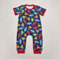 Baby Boys Sibling Rompers Red Dinosaur Pants Clothes Sets