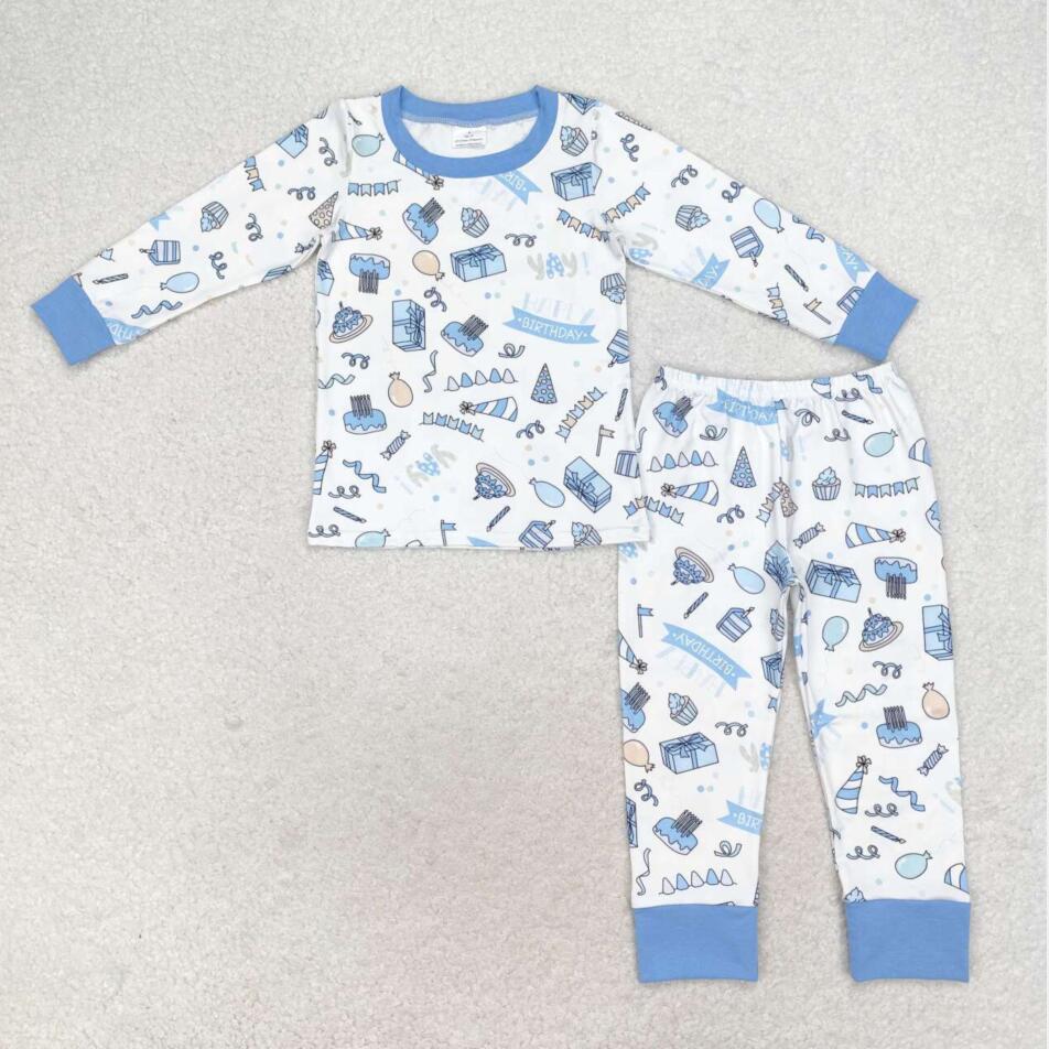 BLP0470 Happy Birthday Boys Long Sleeve Pajama Set