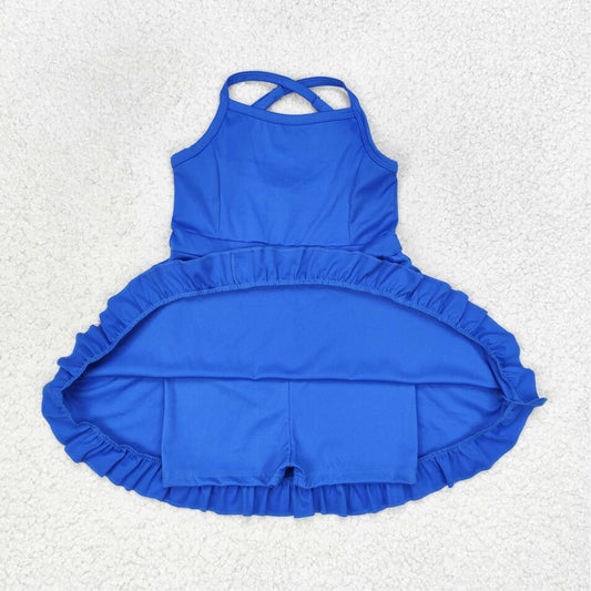 S0445 Baby Girls Blue Sport Dress Active Wear