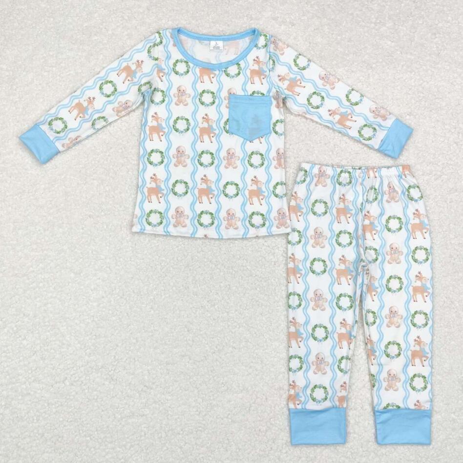 BLP0483 Baby Boys gingersnap Pants Bamboo Pajama Set