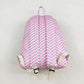 BA0245 Baby Kids Girls Pink Checkered Backpack Zip Back Bags