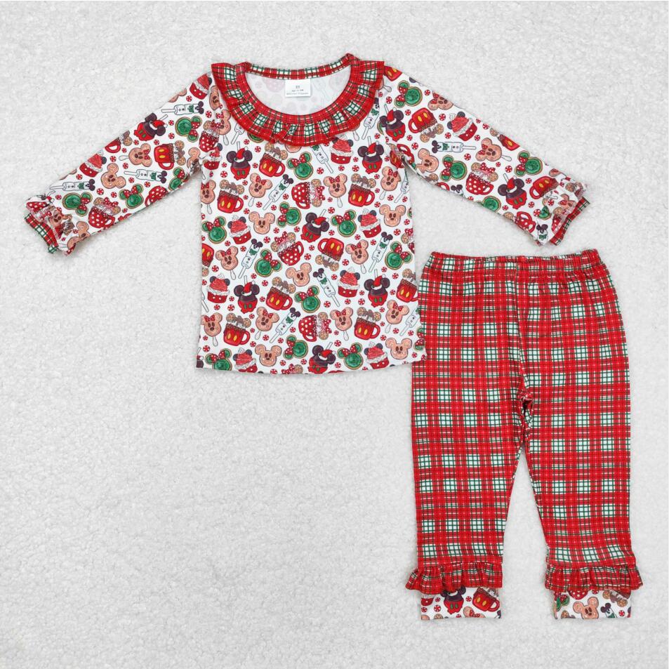 GLP1550 Christmas Cartoon Cake Pajama Set Baby Girls