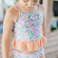 S0414 Flower Kid Summer Clothing Children Shorts Sleeve Top Outfit