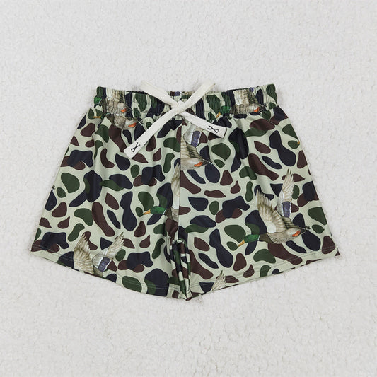 RTS NO MOQ Baby Boys Summer Pants S0469 Green Duck Camouflage Trunks Bottoms Swimsuits