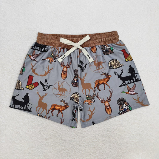 RTS NO MOQ Baby Boys Summer Pants S0471 Deer Duck Dog Hunting Trunks Swimsuits Swimwear