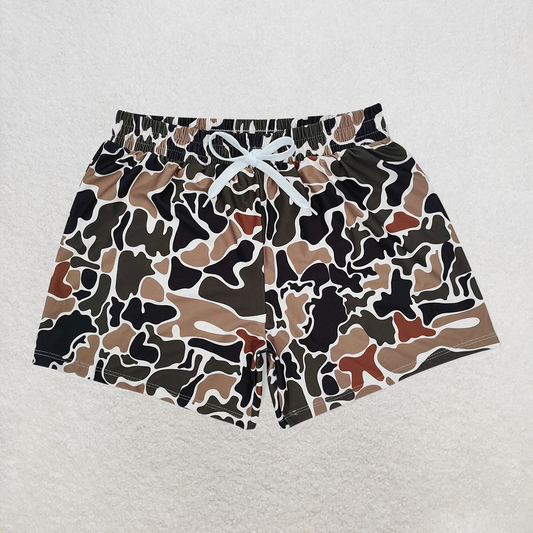 RTS NO MOQ Kids Boys Summer Shorts S0479 Duck Brown Camouflage Trunks Bottoms Swimsuits