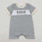 5.24 RTS NO MOQ Summer Sibling Baby Boys Easter Cross Rompers Clothes Sets