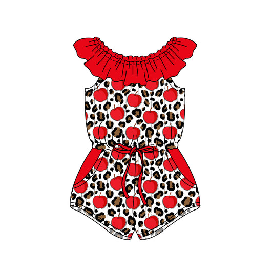 SR1374 Red summer kid jumpsuit rompers