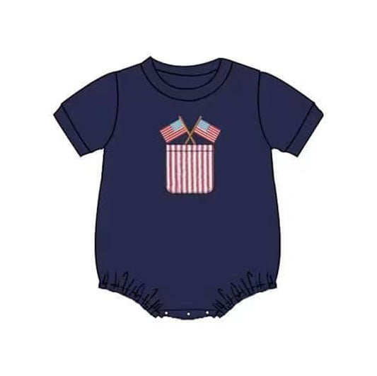 SR1386 4th of july summer kid jumpsuit cute baby wear rompers