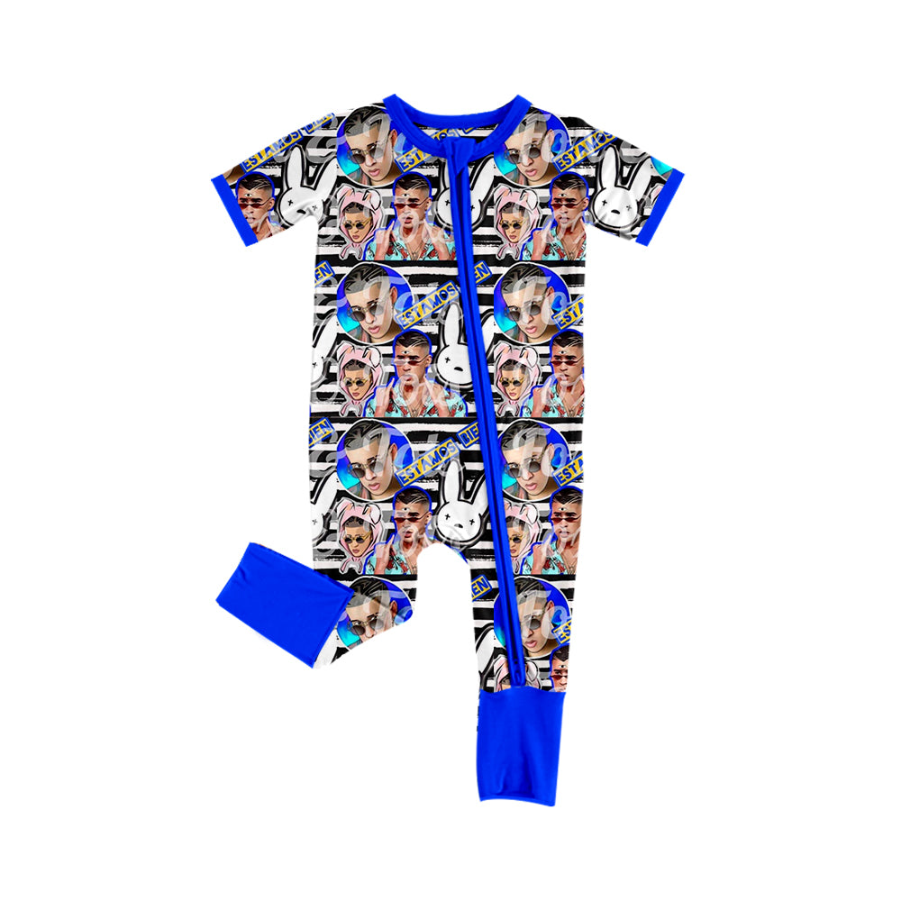 SR1392 blue summer kid jumpsuit summer cute baby wear rompers