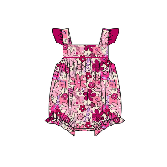 SR1423 floral cute kid jumpsuit summer cute baby romper