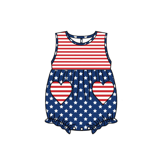 SR1444 4th of july kid jumpsuit summer cute baby romper