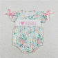 RTS NO MOQ Summer Sibling Baby Girls Pink Flowers I Love Mommy Rompers Dresses
