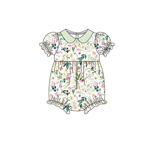 SR1483 flower jumpsuit summer cute baby romper