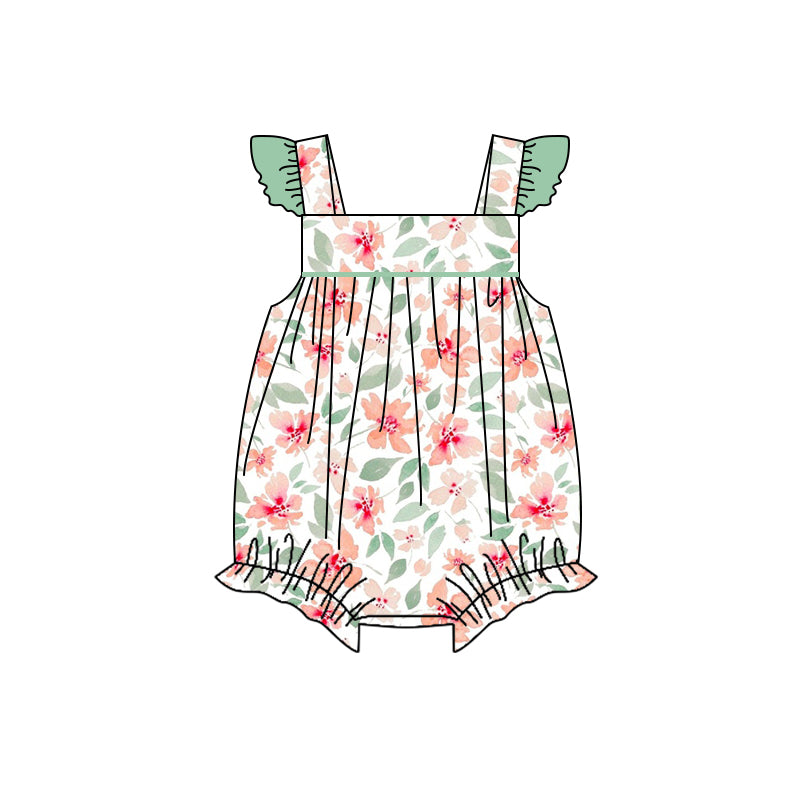 SR1485 floral jumpsuit summer cute baby romper