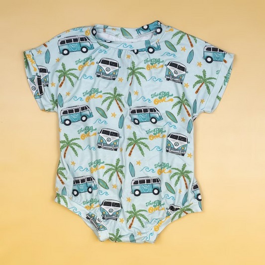 SR1562 bus short sleeve design kid jumpsuit summer baby romper