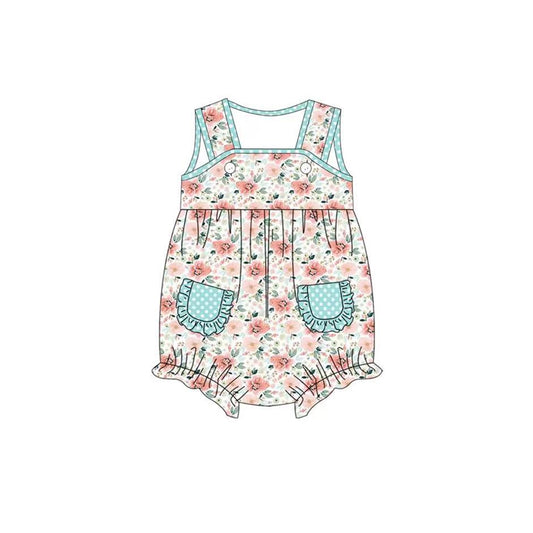 SR1566 Floral design short sleeve design kid jumpsuit baby romper