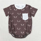 5.24 RTS NO MOQ Summer Sibling Baby Boys Brother Deer Rompers Clothes Sets