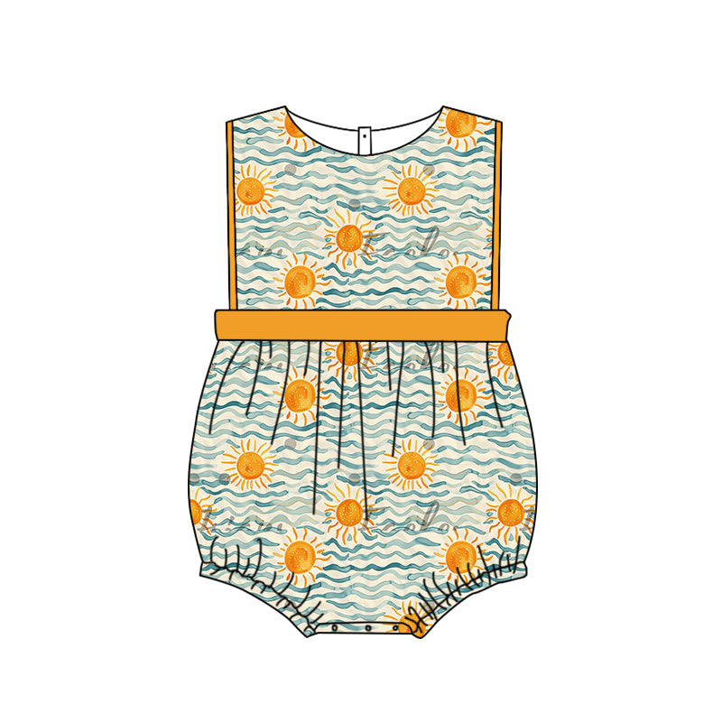 SR1615 boy sunflower jumpsuit summer cute baby romper