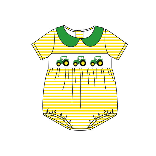 SR1624 boy tractor jumpsuit summer cute baby romper