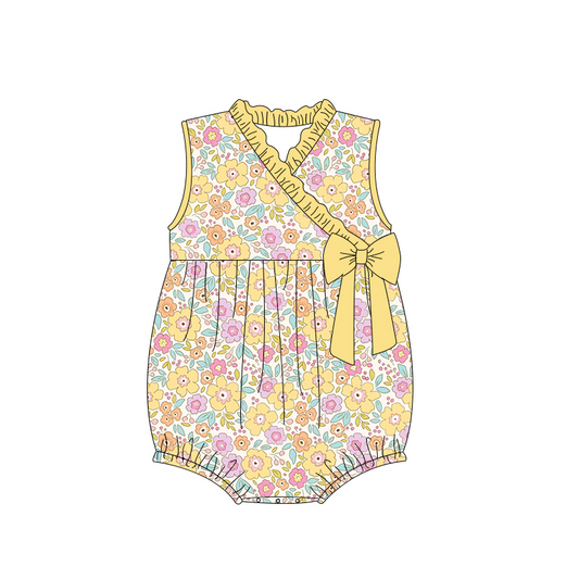 SR1630 yellow jumpsuit summer cute baby romper