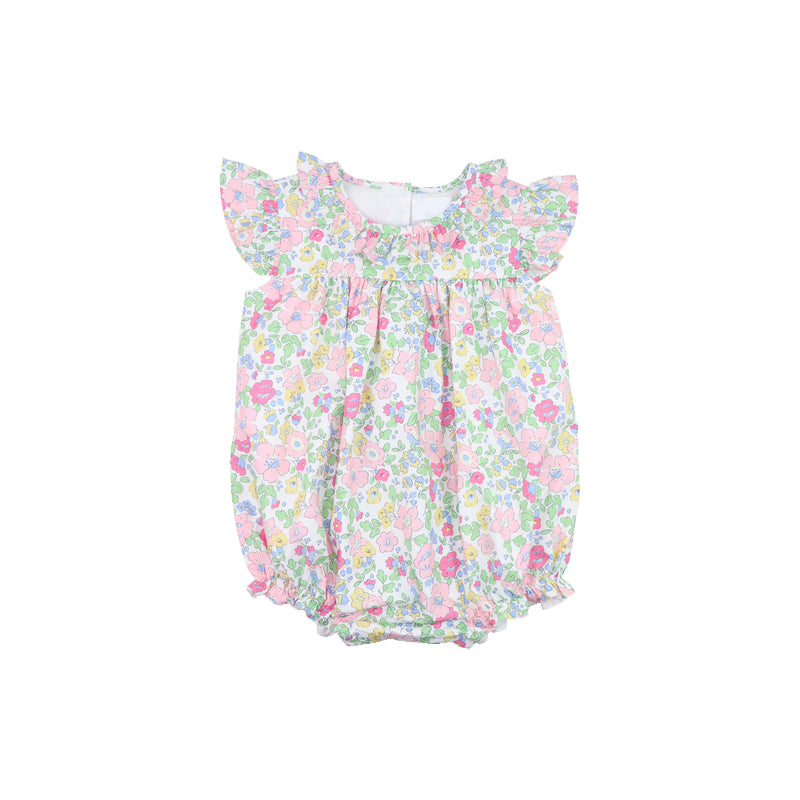 SR1643 floral girl jumpsuit summer cute baby romper