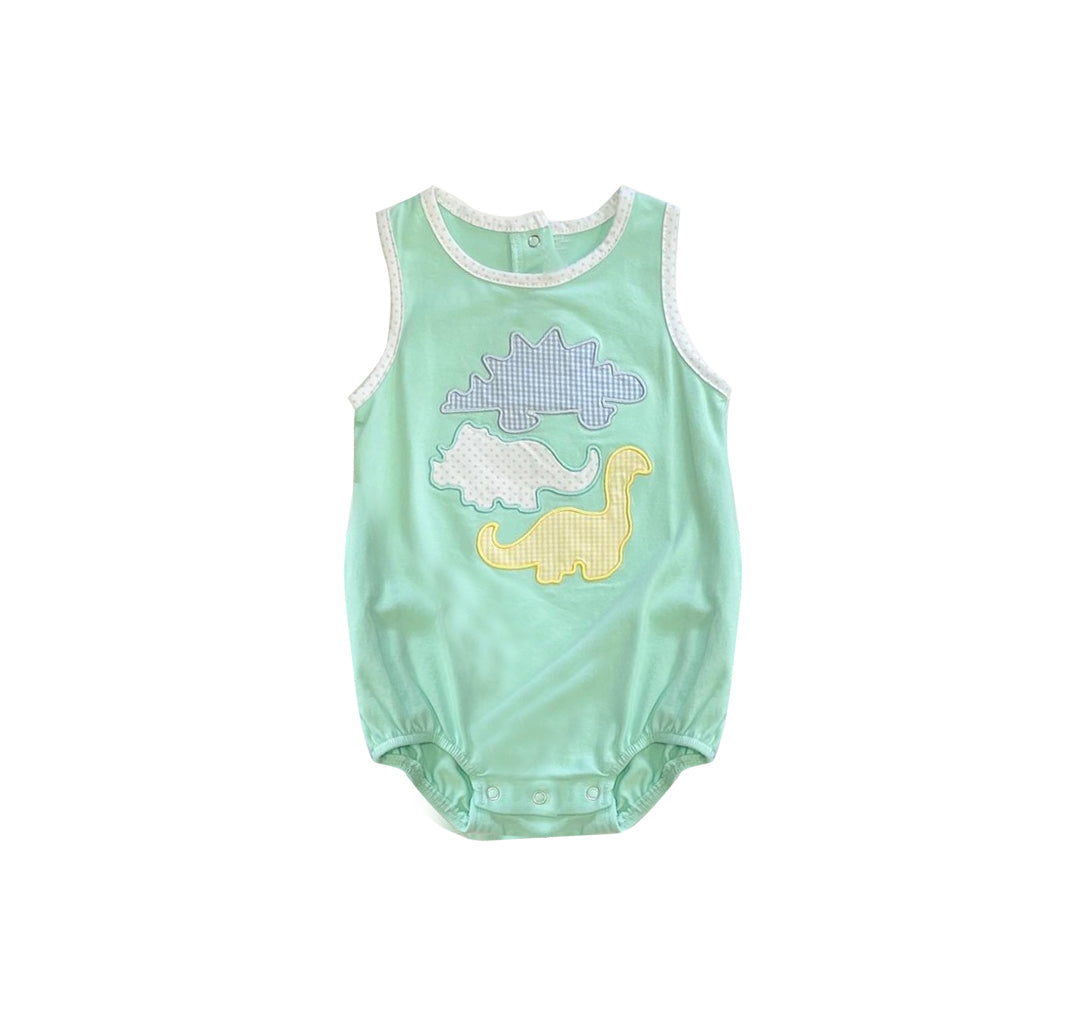 SR1654 Green boy jumpsuit design summer cute baby romper