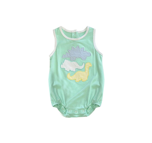 SR1654 Green boy jumpsuit design summer cute baby romper