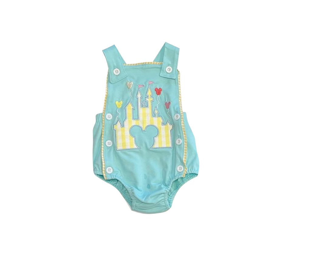 SR1655 Green boy jumpsuit design summer cute baby romper