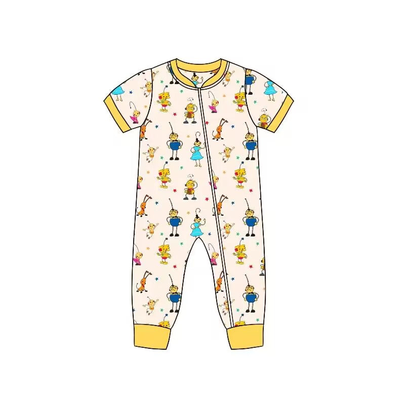 SR1662 yellow girl jumpsuit design summer cute baby romper