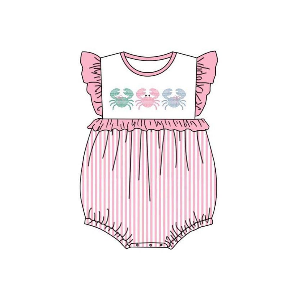 SR1676 pink girl jumpsuit summer cute baby romper