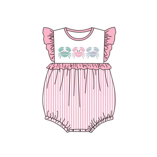 SR1676 pink girl jumpsuit summer cute baby romper