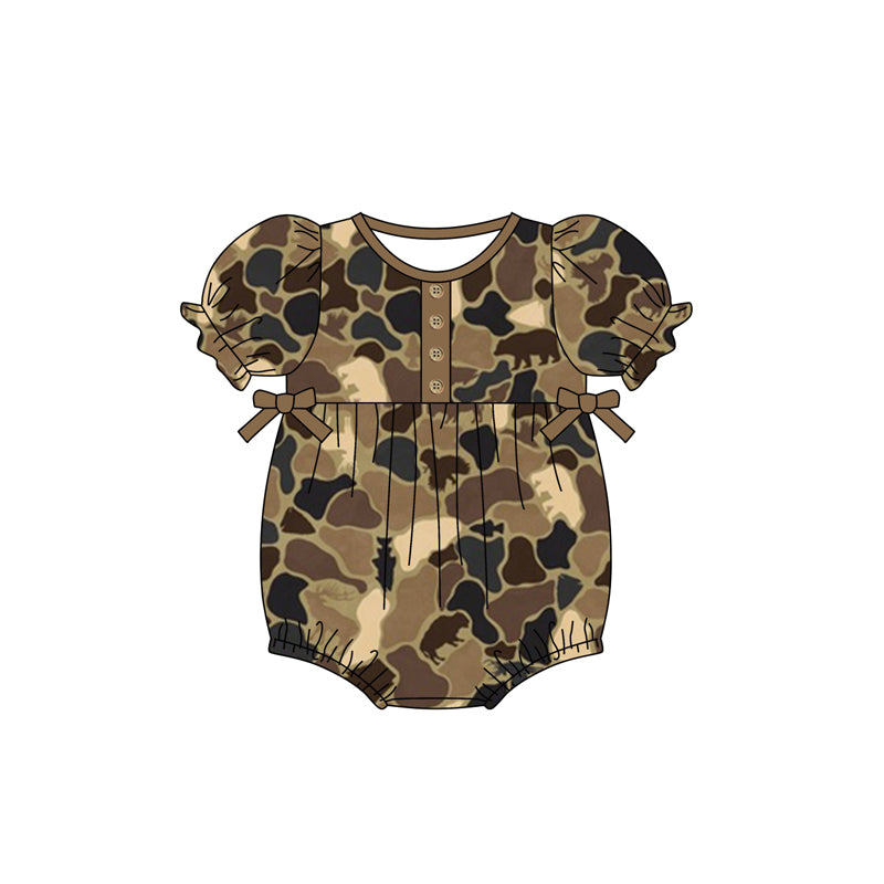 SR1682 camo kid jumpsuit summer cute baby romper