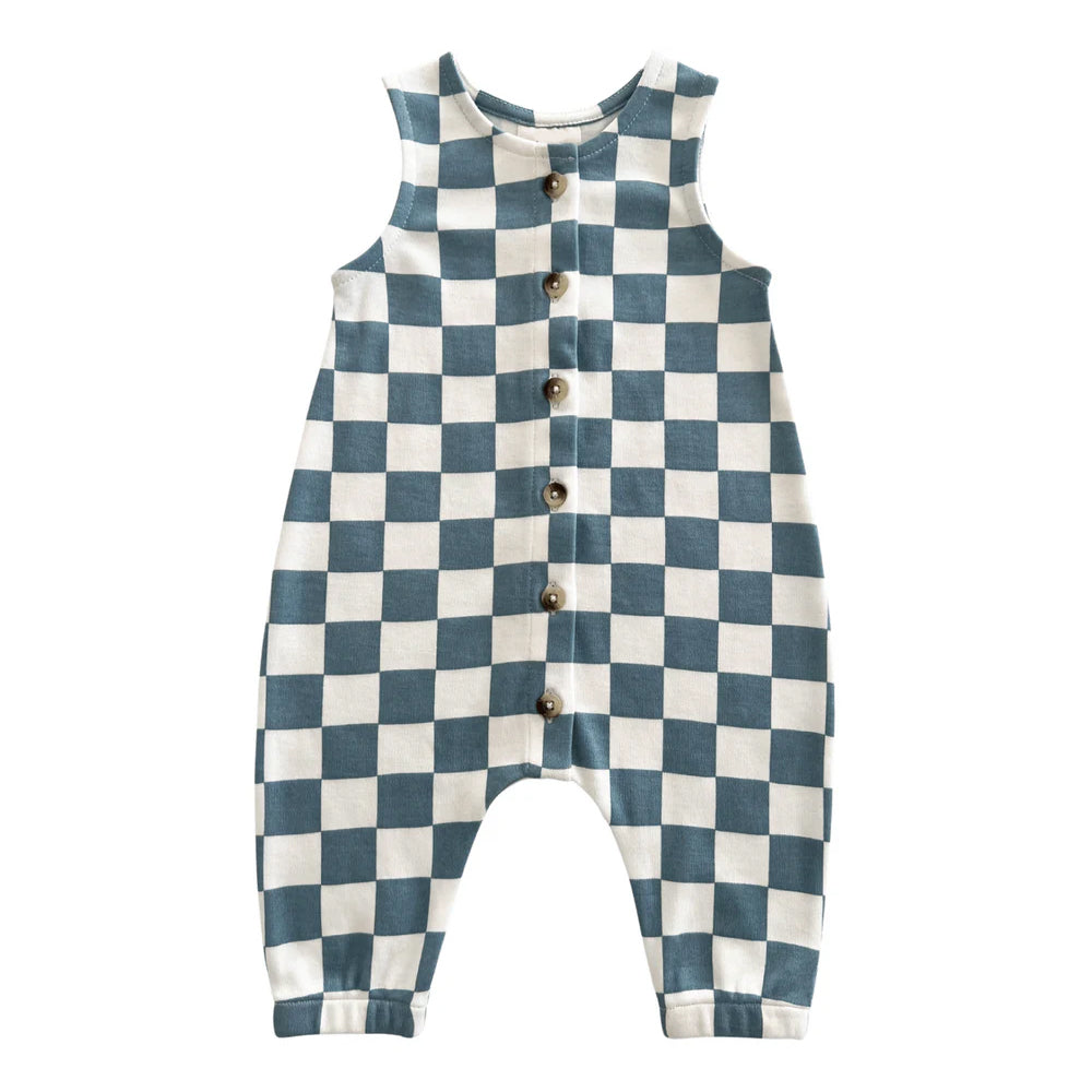 SR1700 plaid boy jumpsuit summer cute baby romper