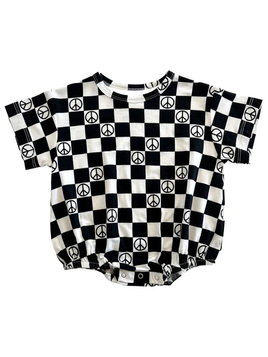 SR1724 black plaid cute kid jumpsuit summer cute baby romper