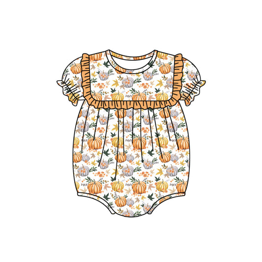 SR1750 pumpkin summer baby jumpsuit summer cute baby rompers