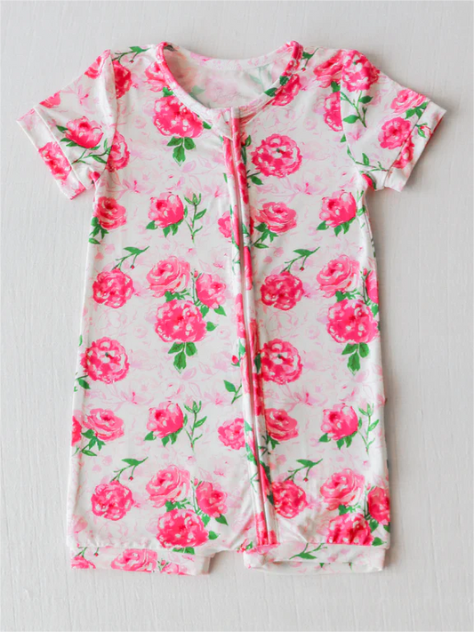 SR1768 floral kid jumpsuit summer cute baby wear rompers