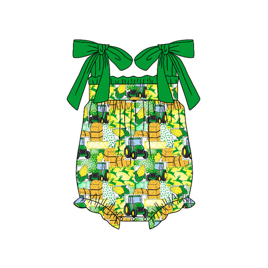 SR1813 Green hot sale summer kid jumpsuit rompers