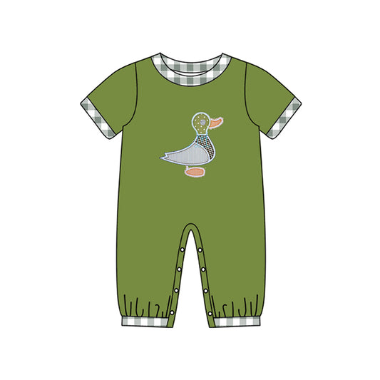 SR1842 duck short sleeve  summer kid jumpsuit rompers